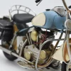 Miniaturmodel eines Motorrads aus Zinn aus den 1960er Jahren in Hellblau-Weiß – Bild 2