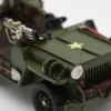 Offener Miniaturmilitärjeep aus Zinn mit Maschinengewehr – Bild 2