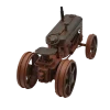 Miniaturmodel eines alten Treckers aus Zinn in Rostfarben – Bild 10