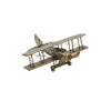 Miniaturmodel eines bewaffneten Doppeldeckerflugzeuge in Gold- und Bronzefarben – Bild 11