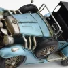 Miniaturmodel eines Oldtimers aus Zinn aus den 1920er Jahren in Metallic-Blau – Bild 7