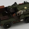Offener Miniaturmilitärjeep aus Zinn mit Maschinengewehr – Bild 3