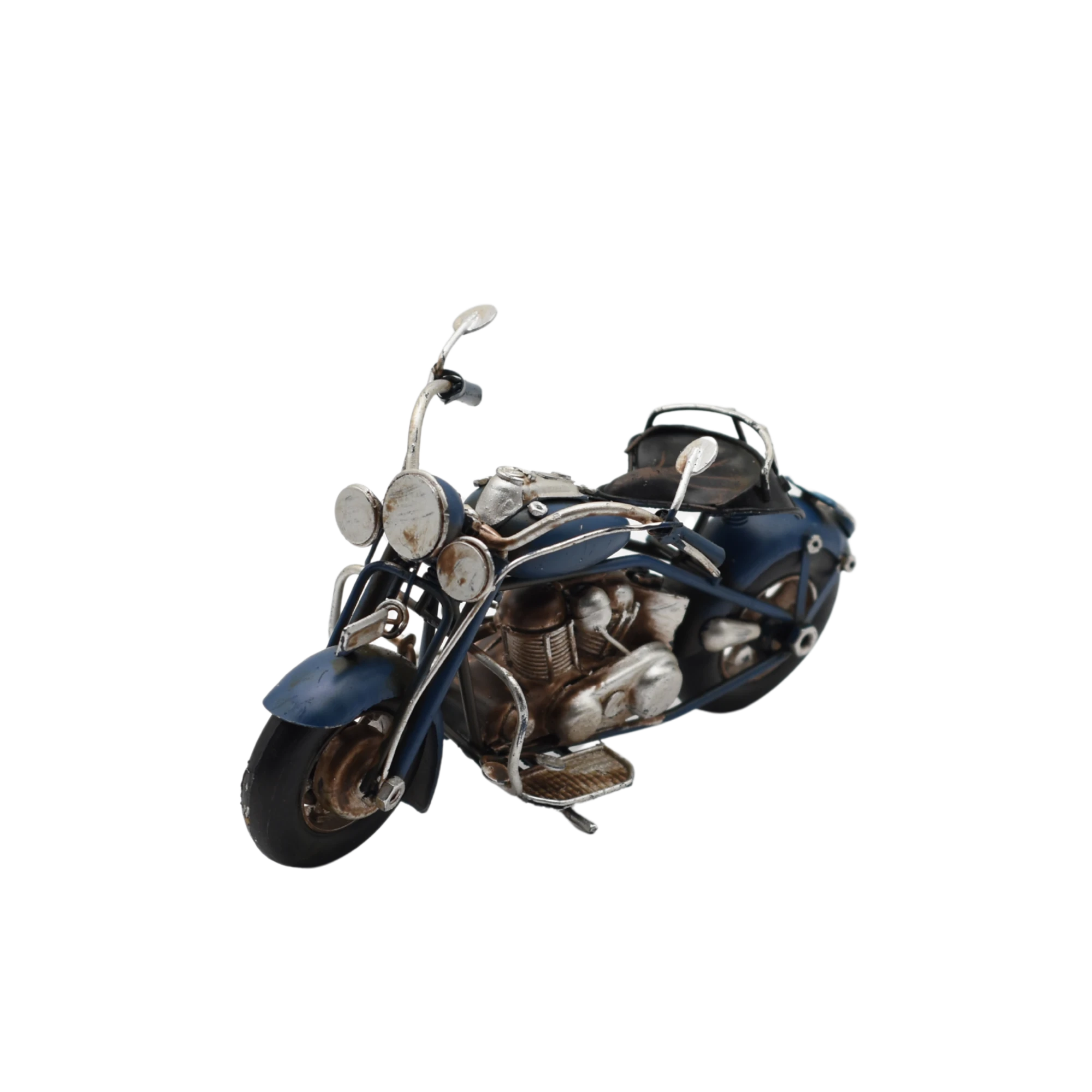 Miniaturmodel eines Motorrads aus Zinn aus den 1960er Jahren in Marineblau