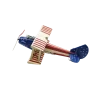 Miniaturmodel eines bewaffneten Doppeldeckerflugzeugs aus Zinn mit US-Flagge – Bild 6