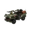 Offener Miniaturmilitärjeep aus Zinn mit Maschinengewehr