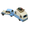 Miniaturmodel einer Ente von Citroën mit Wohnwagen in Hellblau – Bild 9