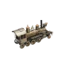 Miniaturmodel einer alten Dampflok in Gold- und Bronzetönen – Bild 8