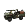 Offener Miniaturmilitärjeep aus Zinn mit Maschinengewehr – Bild 6