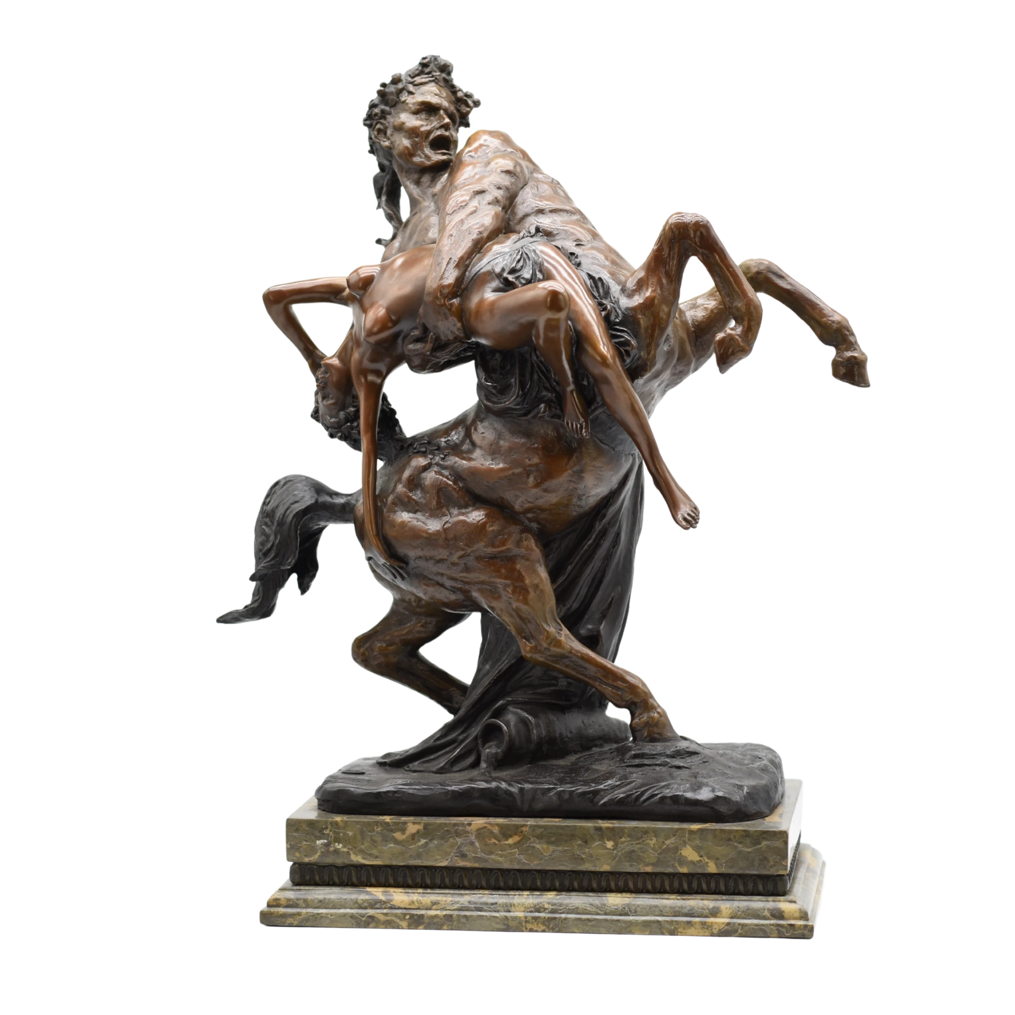 Bronzestatue einer mythologischen Szene: Die Entführung der Hippodamia