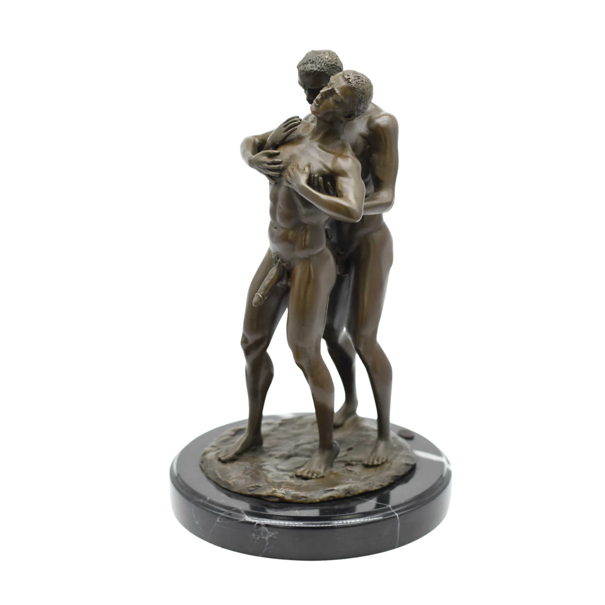 Bronzestatue zweier homoerotischer Männer